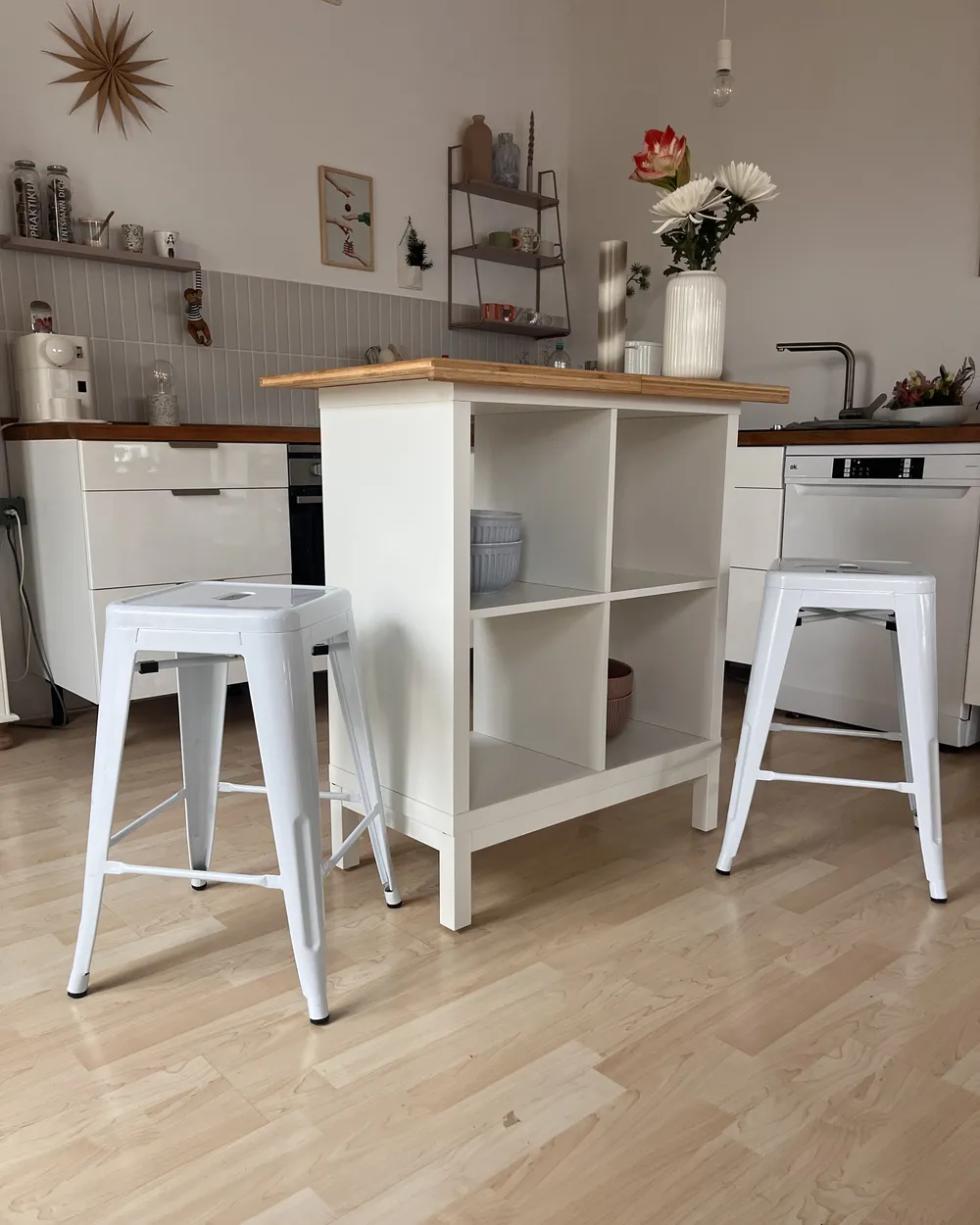 Set mit 2 Barhockern CABRILLO Metall Weiß_953666
