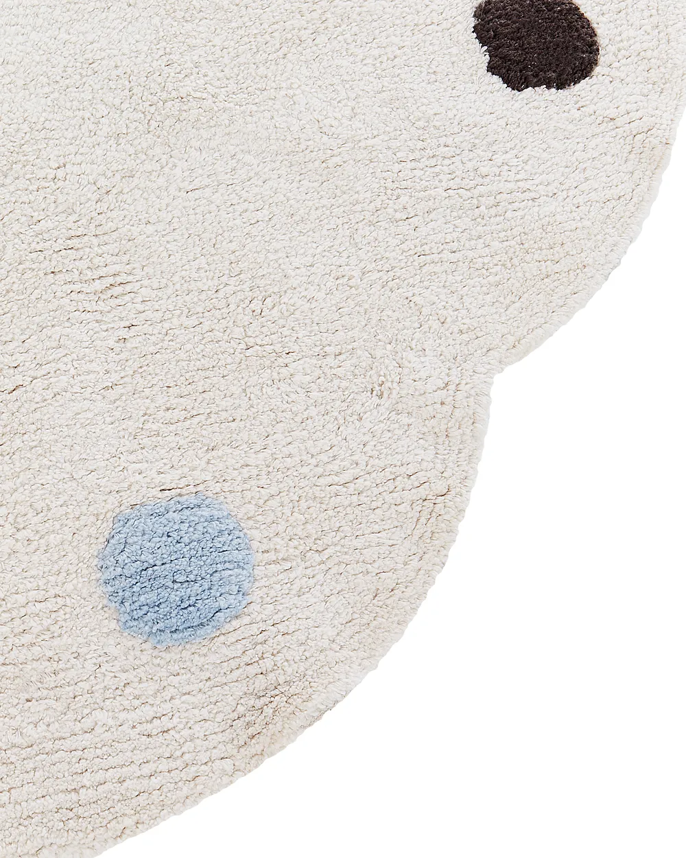 Kids Rug DUREVI Light Beige ø 120 cm Cotton_907171