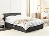 Bett mit Stauraum ORBEY Stoff Grau 140 x 200 cm