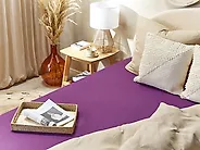 Fitted Sheet JANBU 180 x 200 cm Cotton Purple_1185633