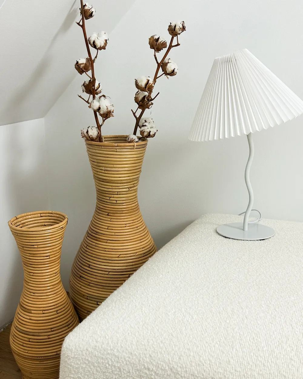 Dekovase TRINISA 50 cm Rattan Naturfarben_967773