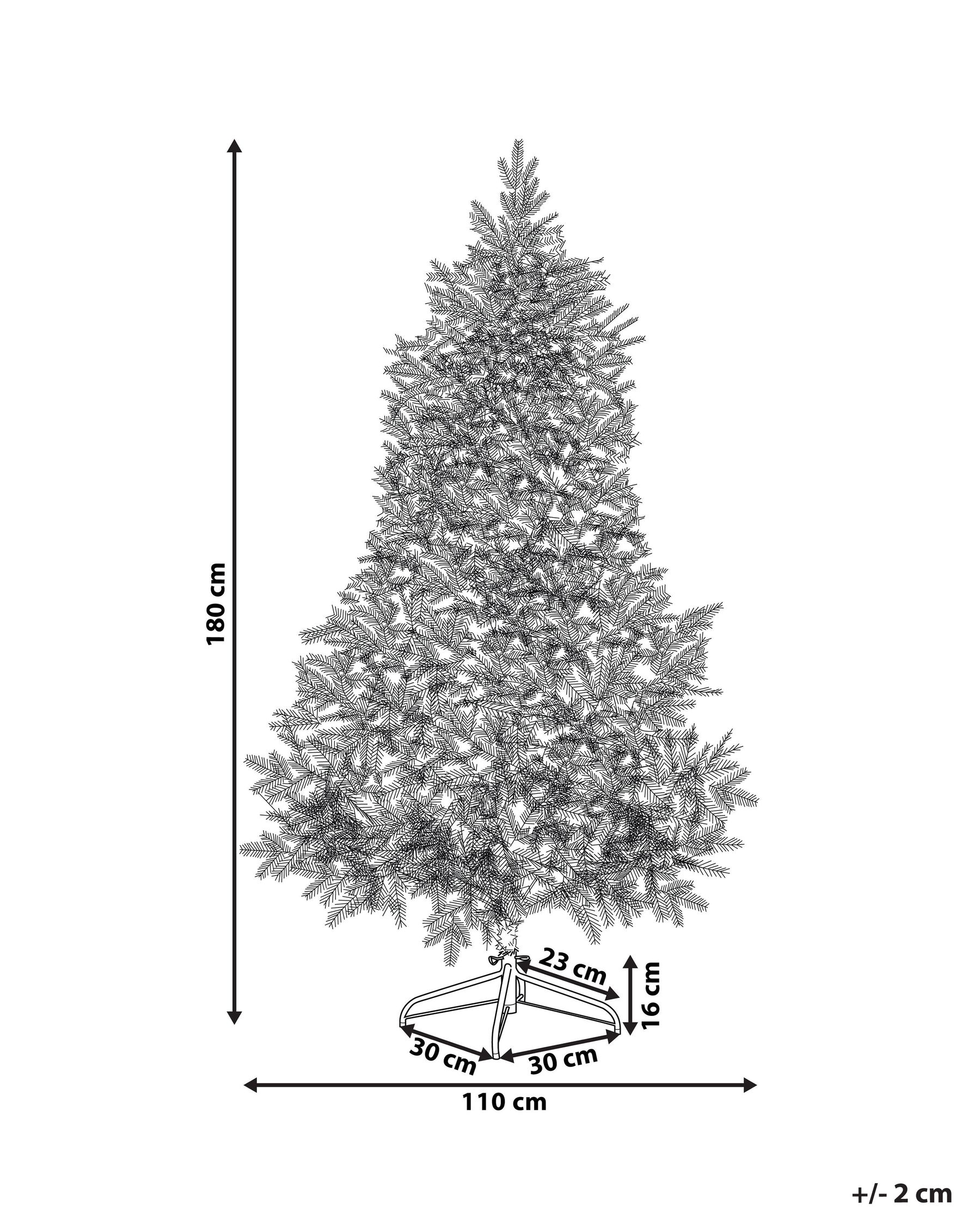Künstlicher Weihnachtsbaum mit Schnee TOMICHI 180 cm Weiß_783181