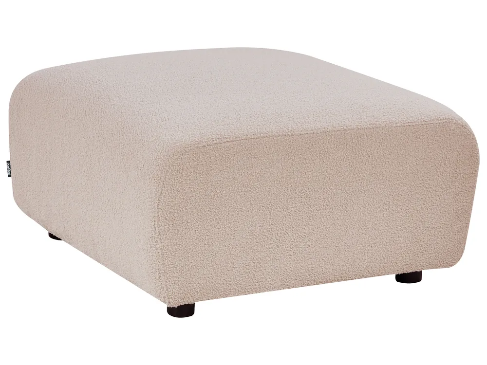 Modul Ecksofa 5-Sitzer KIVVIK mit Ottomane Bouclé Beige linksseitig_1047736