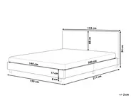Bett mit Lattenrost Bouclé ALBI 140 x 200 cm Beige_964386