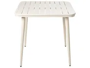 Gartentisch NATURNO 80 cm 80 cm Metall Hellbeige_1000651