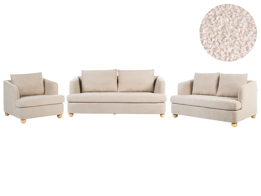 Sofa Set 6-Sitzer RATTVIK Bouclé Beige
