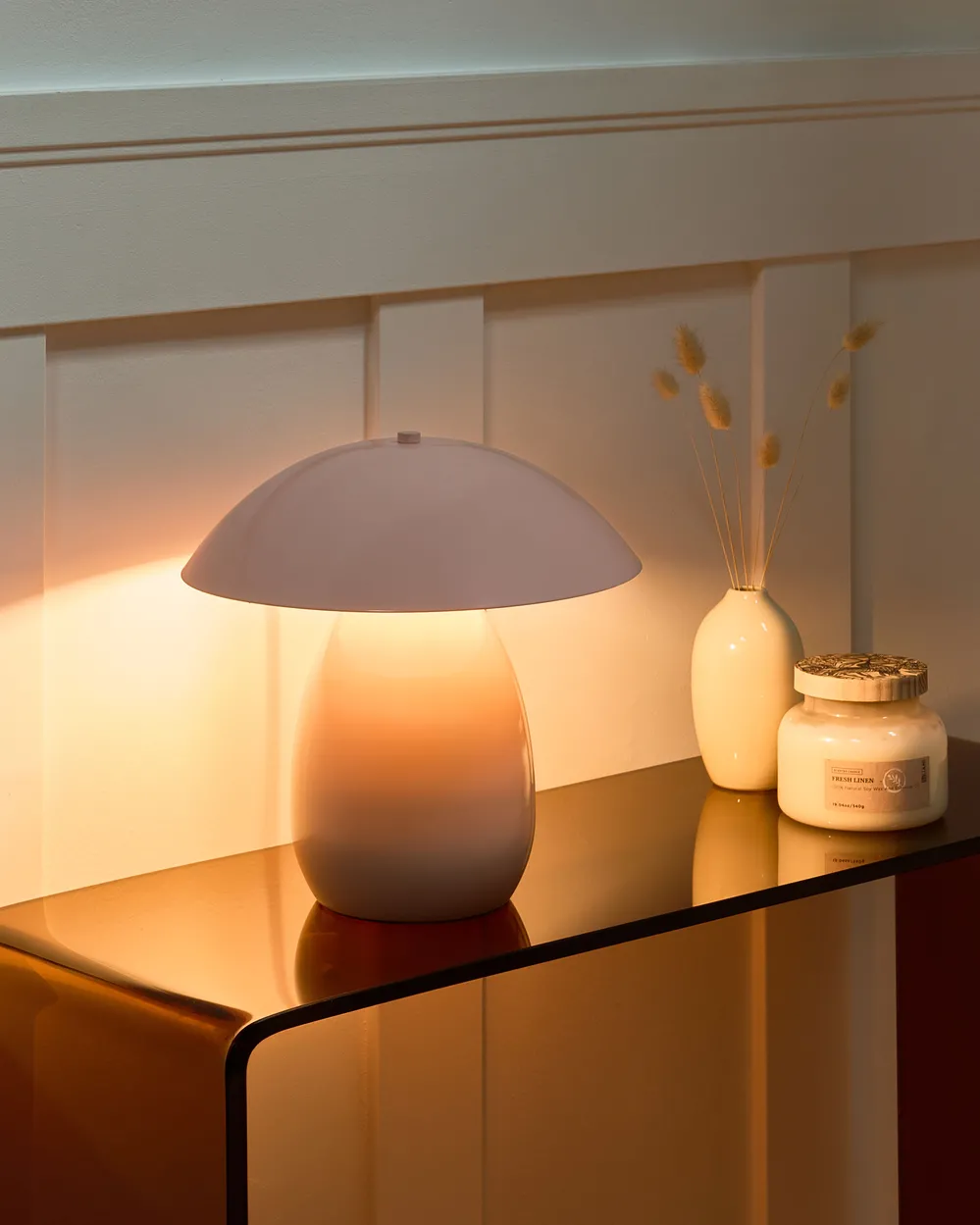 Tischlampe SIGI Metall Pastellrosa