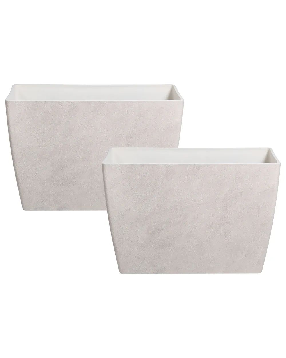 Set of 2 Plant Pots SILENEV 59 cm Light Grey
