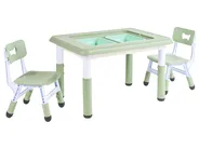 Kids Table with Chairs BONDO Green_1124387