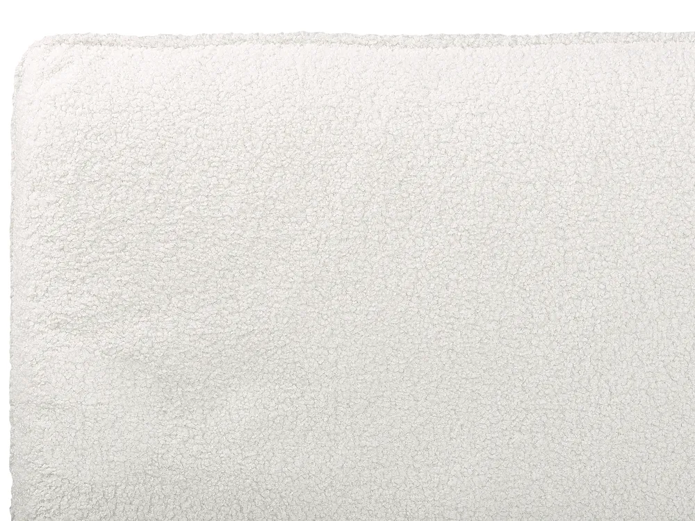 Bett mit Lattenrost Bouclé CORIO 160 x 200 cm Cremeweiß_903255