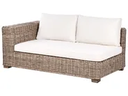 Garten Ecksofa mit Ottomane 5-Sitzer RINELLA Rattan Grau_967722