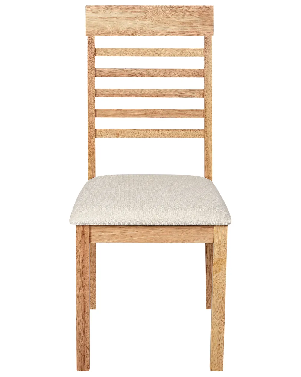 Set of 2 Dining Chairs ORTLEY Wood Light Brown/ Beige_926608