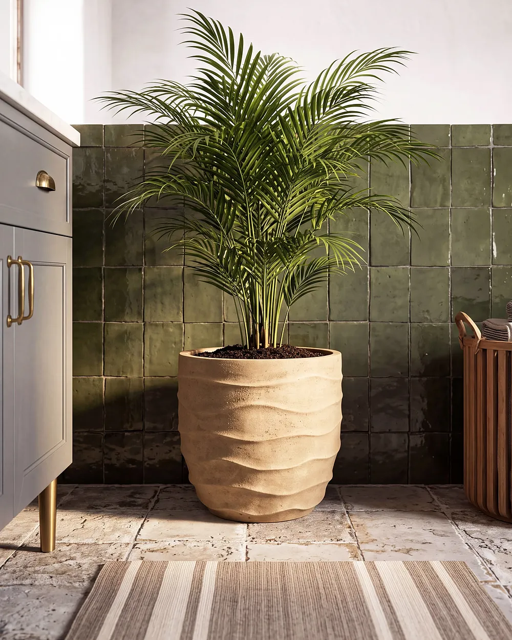 Plant Pot SAMNAUN 39 cm Beige_1161971