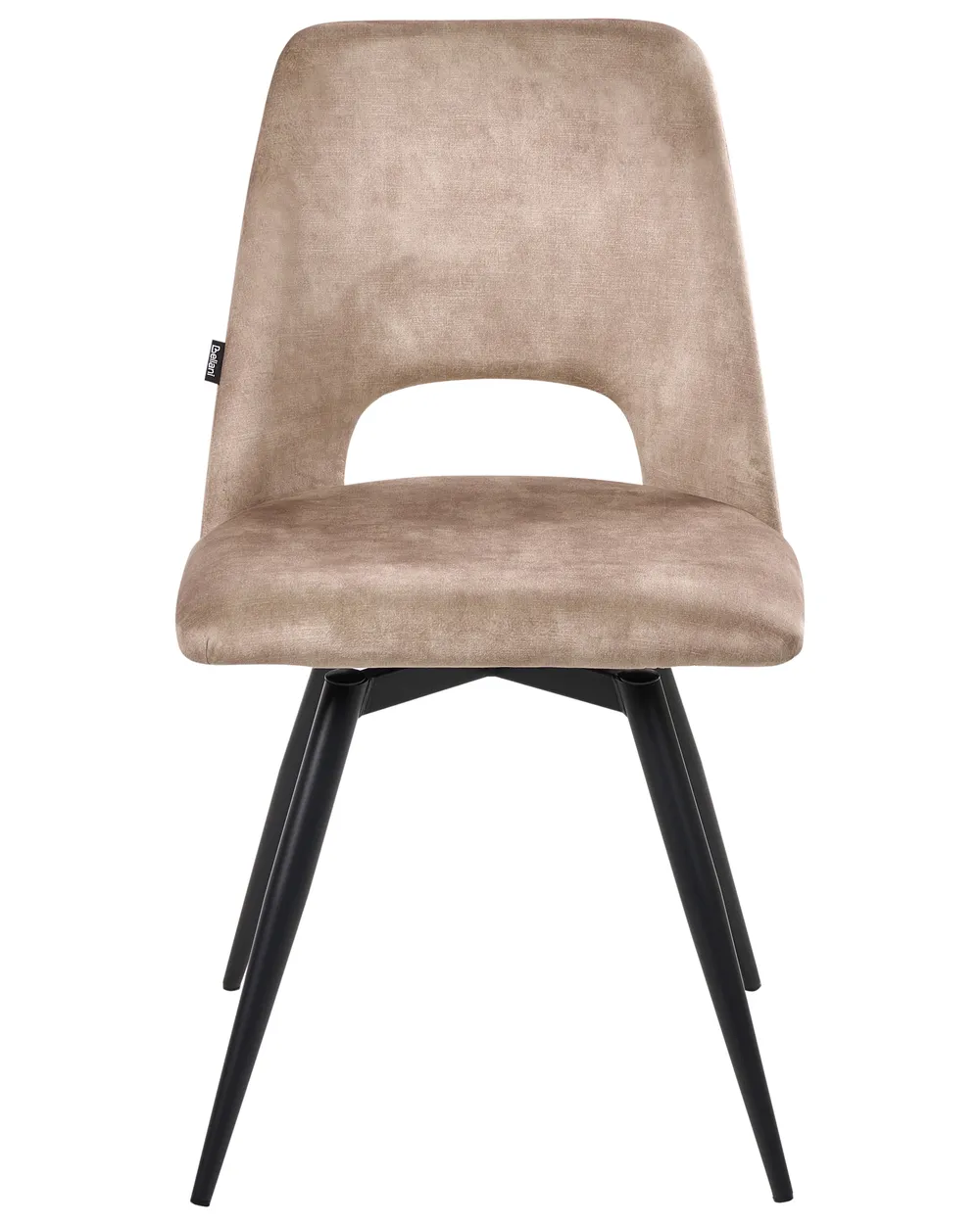 Set of 2 Dining Chairs HALLETT Velvet Beige_1041307