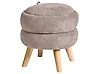 Pouf mit Stauraum HAWLEY Chenillegewebe Taupe