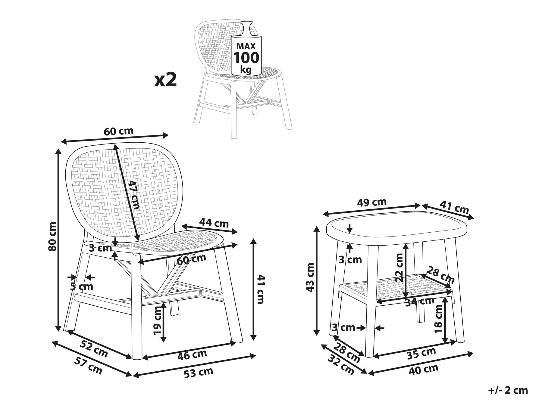 Bistro Set SICELLE Grün_1002272