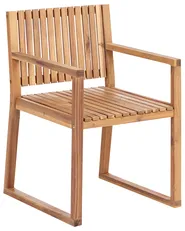 Gartenstuhl 2er Set SASSARI II zertifiziertes Akazienholz Hellbraun_923737