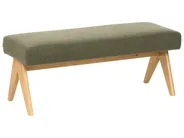 Upholstered Bench TAMRE Boucle Green/ Light Brown_985159