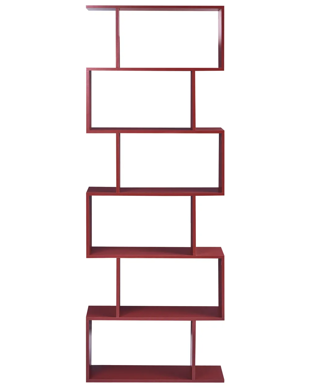 Bücherregal mit 6 Ebenen VALDOSA 190 cm Burgunderrot_1064875