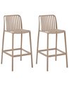 Set mit 2 Barstühlen ARICCIA Kunststoff Hellbraun