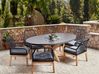 Gartenmöbel Set 6-Sitzer ORISTANO inkl. Kissen Beton Schwarz