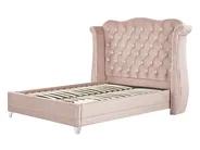 Bed Velvet AYETTE 160 x 200 cm (EU King Size) Pastel Pink_905317