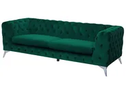 Sofa 3 Seater SOTRA Velvet Emerald Green_727289