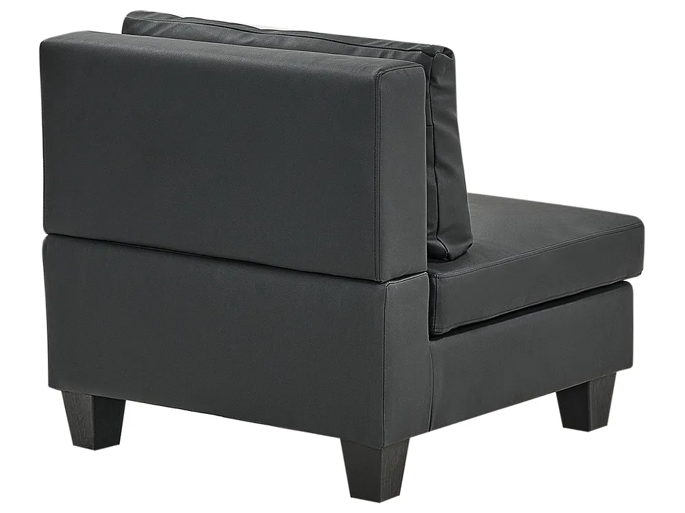 Modular Corner Sofa 5 Seater UNSTAD with Ottoman Faux Leather Black Left Hand_936839