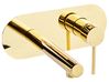 Wall Mounted Basin Mixer Tap CLAVIJO Brass Gold