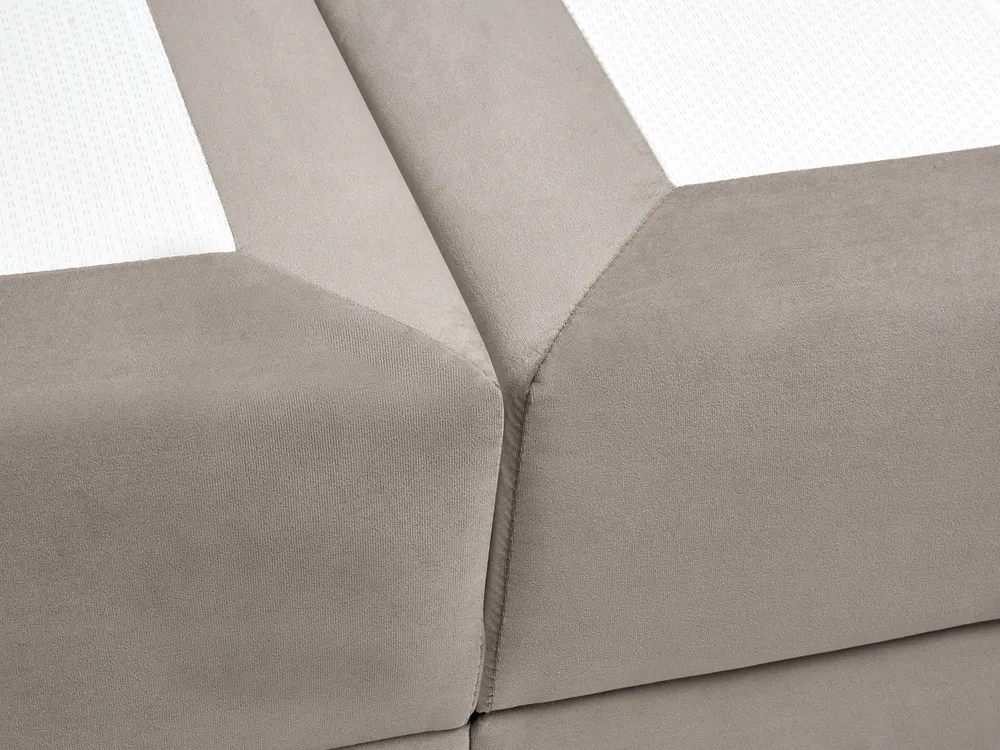 Boxspringbett mit Stauraum DAME Samtstoff Taupe 160 x 200 cm_1004861