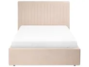 Bett mit Stauraum VION Bouclé Beige 120 x 200 cm_1062906