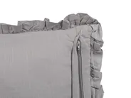 Dekokissen 2er Set GLABRA 45 x 45 cm Leinen Grau Ohne Muster_838488