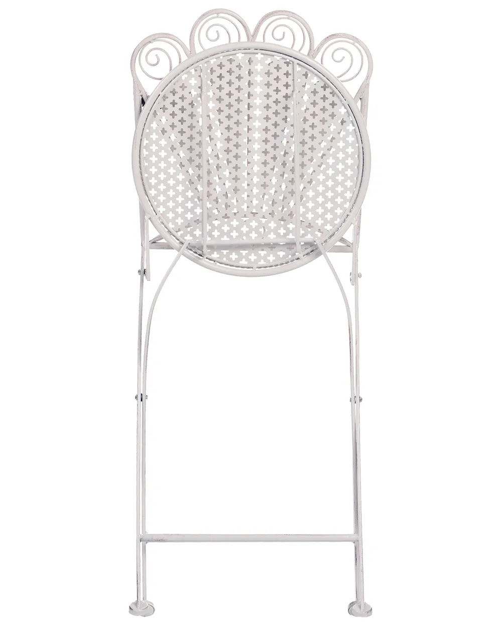 Bistro Set klappbar PAVIA Metall Cremeweiß_1046323