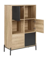 Shelving Unit MOINES 135 cm Brown/ Black_860537