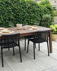 Ausziehbarer Gartentisch CESANA 180/240 cm 100 cm Akazienholz Dunkelbraun_1017590
