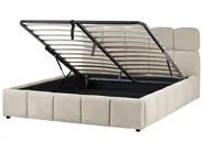 Ottoman Bed NOYON Fabric Taupe 160 x 200 cm (EU King Size)_1056080