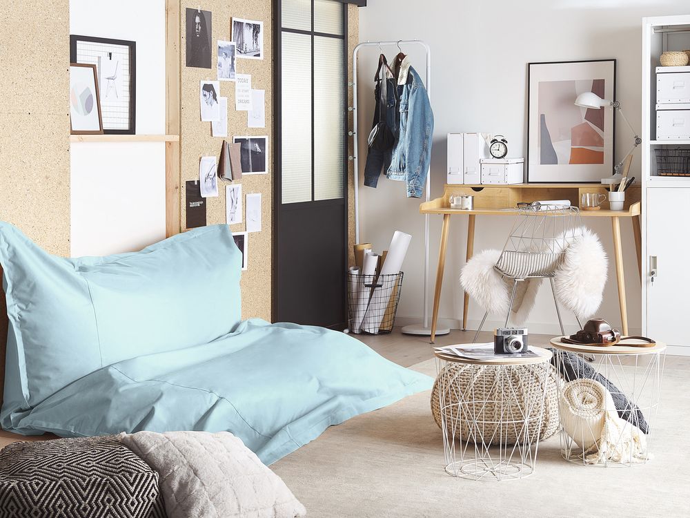 Bean Bag 600 L FUZZY 180 cm 230 cm Light Blue