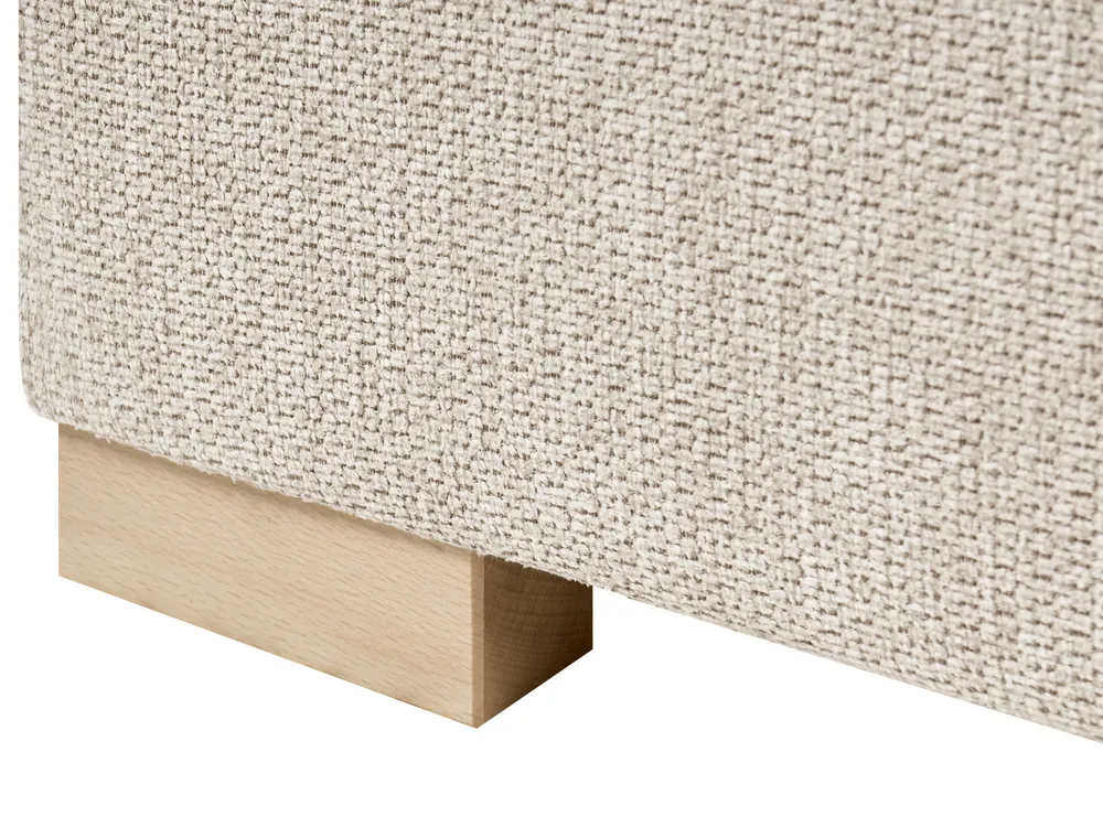 Divan Bed with Storage MAJOR Fabric Light Beige 140 x 200 cm (EU Double)_1028022