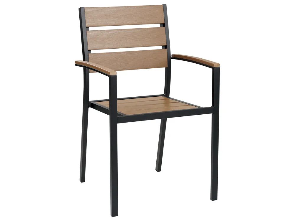 Gartenmöbel Set 6-Sitzer VERNIO Braun / Schwarz_862895