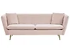 Sofa 3-Sitzer FREDERICA Samtstoff Rosa
