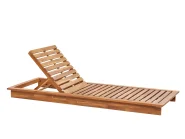 Sonnenliege mit Kissen GRANARI mit Relaxfunktion Akazienholz Braun_863057