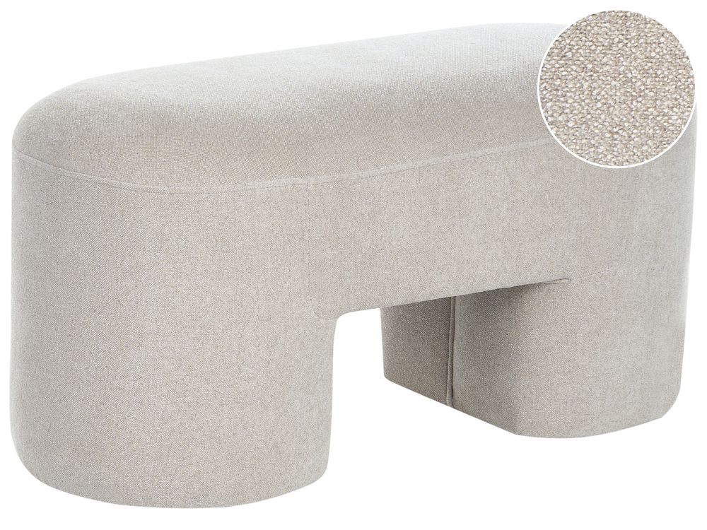 Polsterbank DECORAH Bouclé Hellbeige