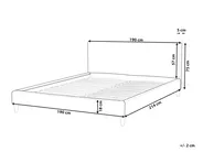 Bettrahmenbezug FITOU 180 x 200 cm Schwarz_752814