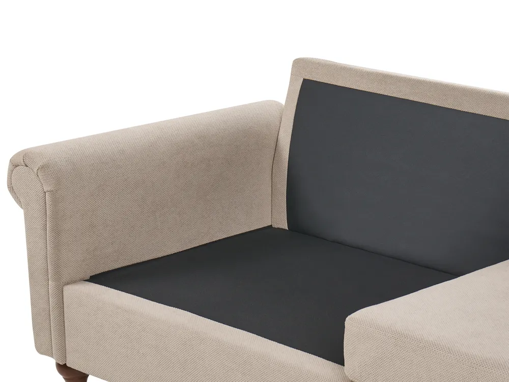 Sofa 3-Sitzer GINNERUP Stoff Taupe_1035423