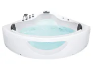 Corner Hot Tub with LED TOCOA 1900 x 1380 mm White_36370