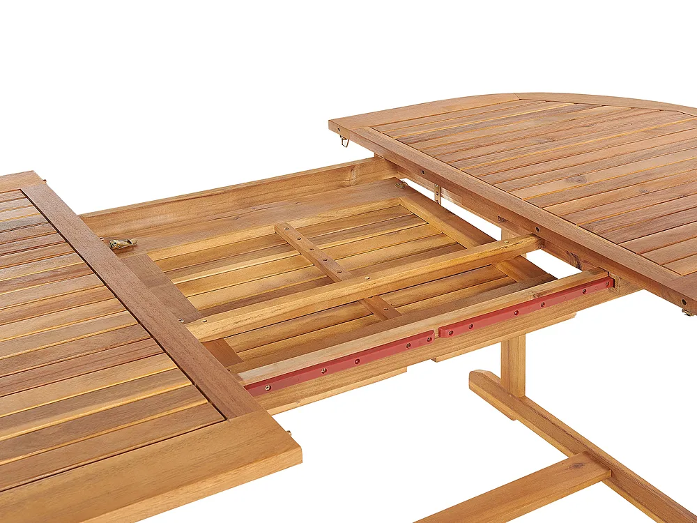 Gartenmöbel Set 8-Sitzer MAUI II inkl. Kissen Akazienholz Cremeweiß_926784