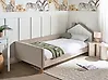Kinderbett Haus Samtstoff KERVAN 90 x 200 cm Taupe