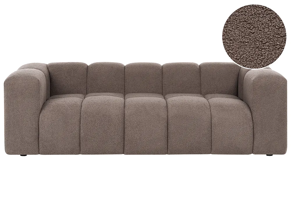 Bank 3-zits ANTOLA Bouclé Taupe