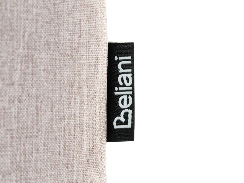 Ottoman Bed LAURESSES Fabric Light Beige 120 x 200 cm (EU Small Double)_1150433