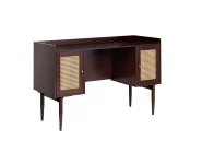 Delovna miza RATANA 130 cm x 50 cm Temno rjava barva_1191743